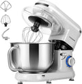 Vivohome Keukenmachine 5,7L Kneedmachine1500W, met 10 Snelheden, Garde en Eigeelscheidern Zilver, Pulsfunctie, Deegmachine, met Spatbescherming