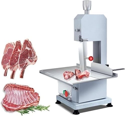 Jkjzsalj Snoeizag Elektrische Bottenzaagmachine, 750W Elektrische Snijmachine, Commerciële Bandzaag, Voor Het Snijden Van Bevroren En Vers Vlees