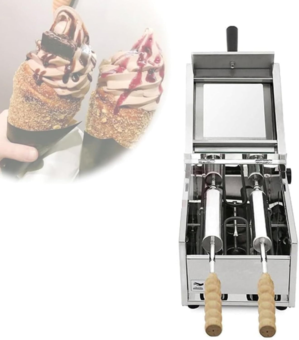 ASerZenith Donutmaker Commerciële, Horizontale, Enkellaags Donutmachine Van Roestvrij Staal, Schoorsteentaartmachine, Elektrische Broodmachine