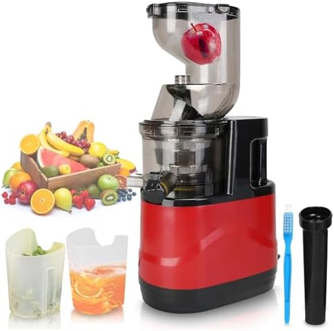 Sapcentrifuge Slow Speed Masticating Juicer, 300W volautomatisch, met 2 kopjes, bar, voor fruit en groenten, koude perstechnologie, ideaal, voor thuis