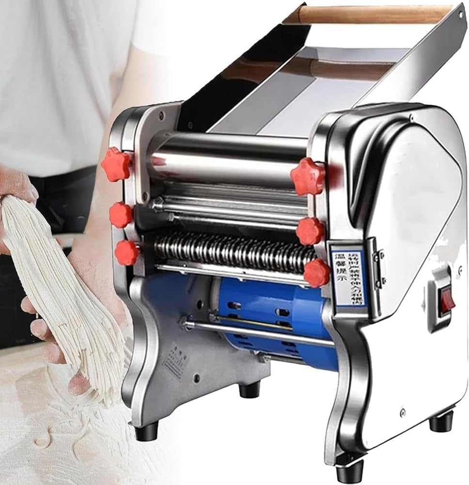 Fdsgeee Pastamachine Automatische, 550 W, voor thuis en commercieel gebruik (grootte: Fkm180), elektrische pastamachine, commerciële deegrollmachine