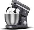 Keukenmachine Karaca Mastermaid Chef Pro dubbele arm keuken (1500 watt, 5L mixer, Space grijs, Bright Cream, snelheidsinstelling, kneedhaak, kloppen)