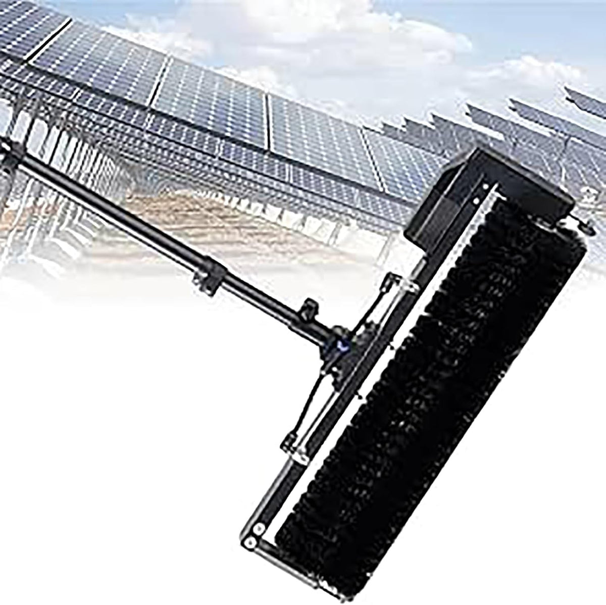 Raamtrekker Genérico Reinigingsmachine, 60 cm, elektrische fotovoltaïsche borstel en 7,5 m stangenset, voor zonnepanelen, met watervoorziening