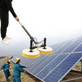 Schoonmaakgereedschap Reinigingsmachine, voor zonnepanelen, met telescoopstang, elektrische stokset, met dubbele kop, watervoorziening
