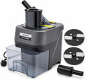 PromiseFly Keukenmachine Commerciële groentesnijder, 100 W, met 2 grote vulopeningen en 8 mm dikke messen, 340 x 220 x 260 mm, roestvrij staal, hotels