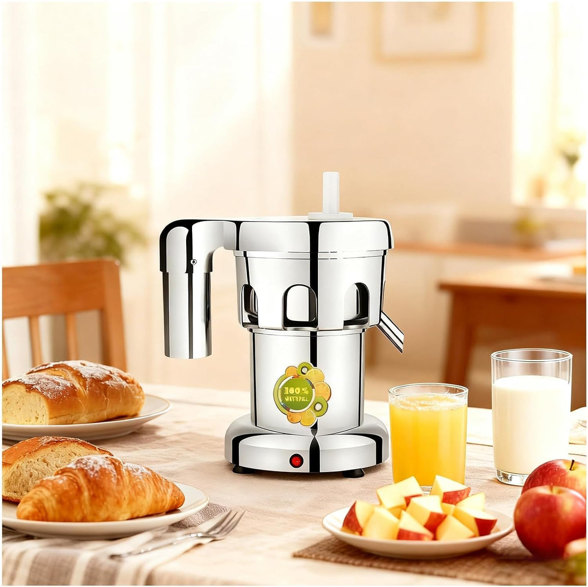 Sapcentrifuge Commerciële Elektrische Citruspers, 550W, Heavy Duty Centrifugaal Juicer Machine, met Grote Feed Chute, Roestvrij staal
