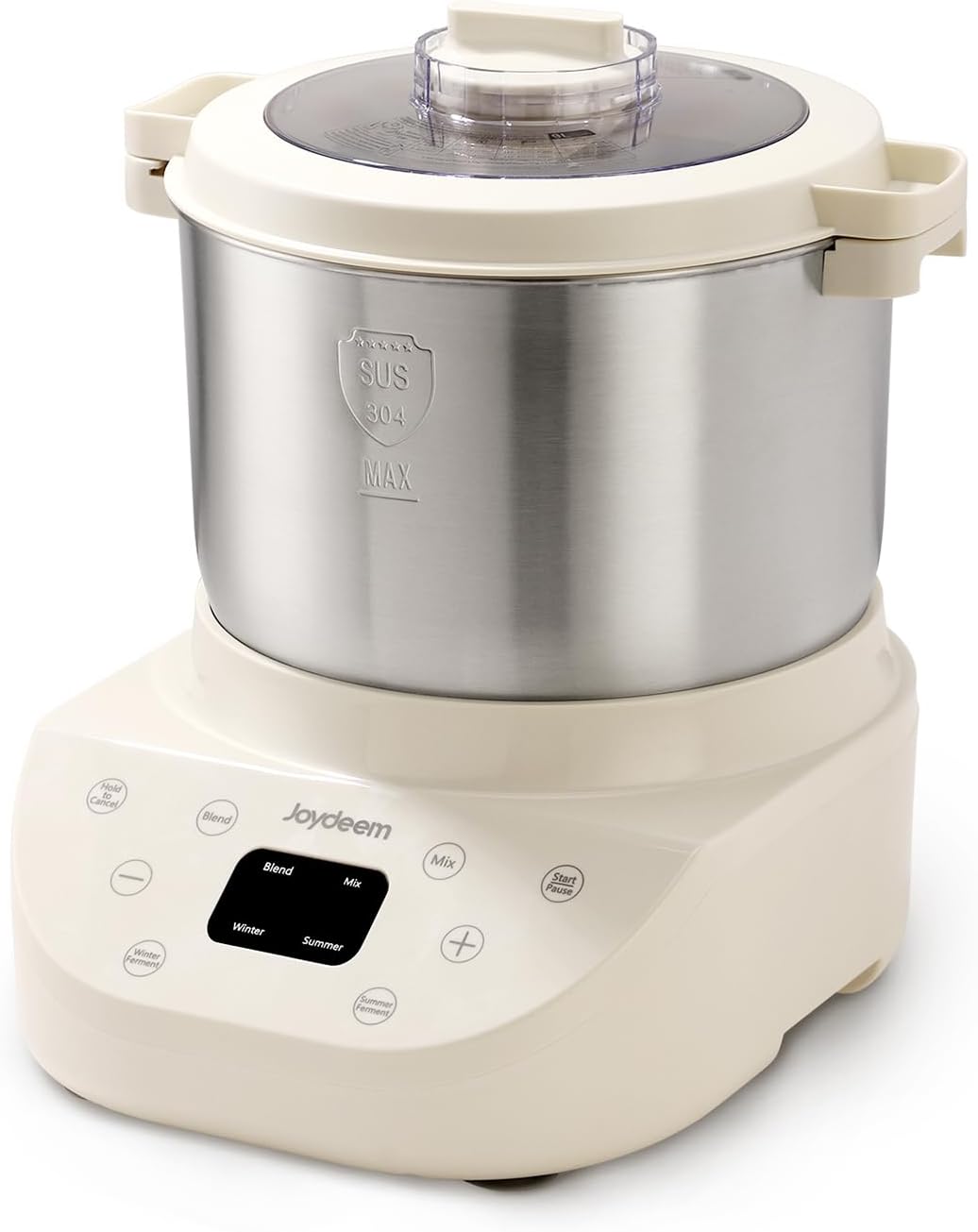 Joydeem Broodbakmachine HMJ, A901 Elektrische deegmachine, 9 liter deegmixer, met fermentfunctie, voor brood, pizza, roti, deeg, zuurdeeg en zuurdeeg