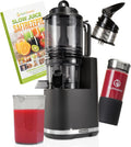 Nutrilovers Sapcentrifuge Slow Juicer Nutri, Zwart, Press MAX+