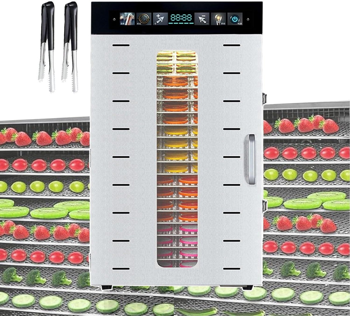 Yqddm Voedseldroger, voor levensmiddelen, commerciële fruit- en vleesmachine, met temperatuurregeling