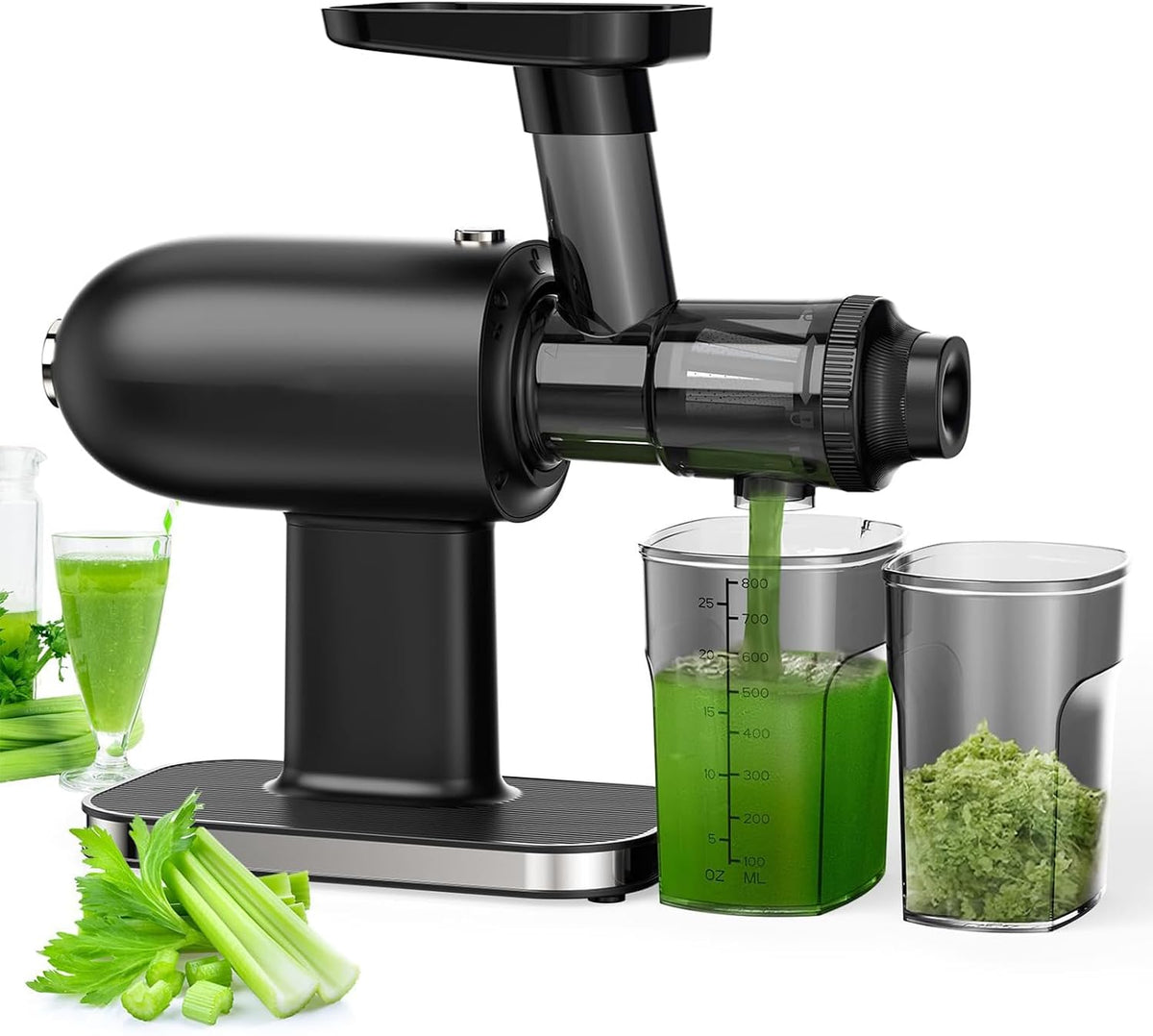 FAcoLL Sapcentrifuge Slow Masticating Juicer, Selderij Juicer Machines, met omgekeerde functie, Koude Pers Juicer Machines, voor Groente en Fruit