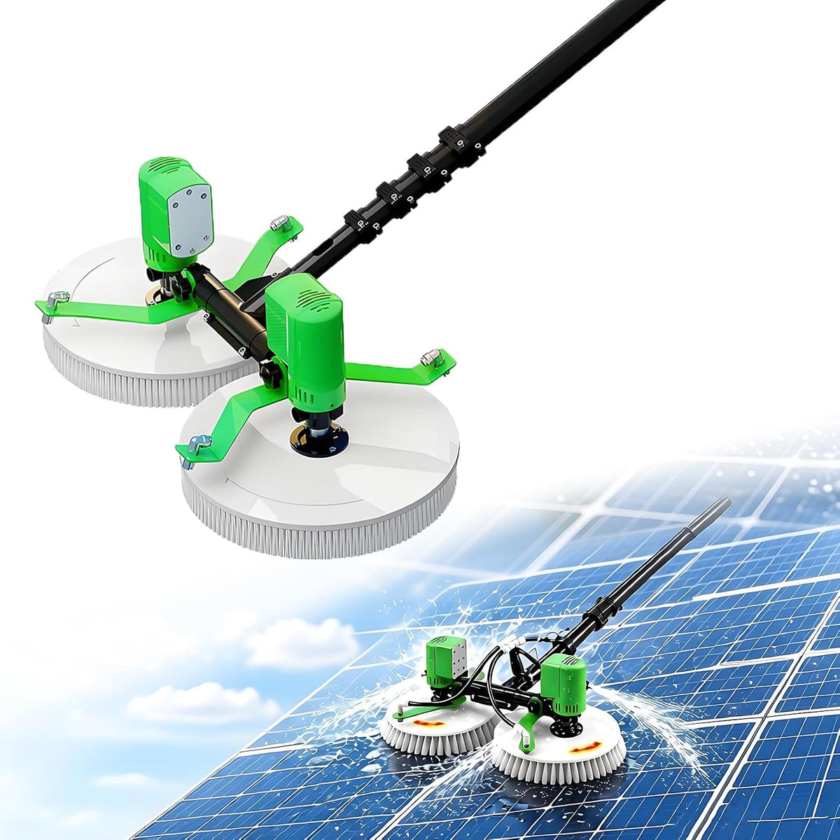 Schoonmaakgereedschap EpyGnom Reinigingsmachine, met Roterende Borstelkop 7.5m, Voor Zonnepanelen