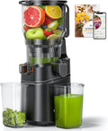 Sapcentrifuge Amzchef Slow Juicer 250W, met 150 mm XL fruit- en groentepers, met 2 liter inhoud, zwart, Automatische koudgeperste sapcentrifuge