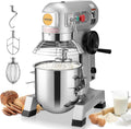 Keukenmachine Vevor Commerciële, 18,7 l, deegmixer 1100 W, met 3 instelbare snelheden, met roestvrijstalen kom en 3 mengaccessoires, staande mixer
