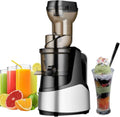 Ersinian Sapcentrifuge Slow Masticating Juicer Machine 150w, 1000ml Grote Capaciteit Automatische Koude Pers, Zilver, Centrifugaal Sapcentrifuge