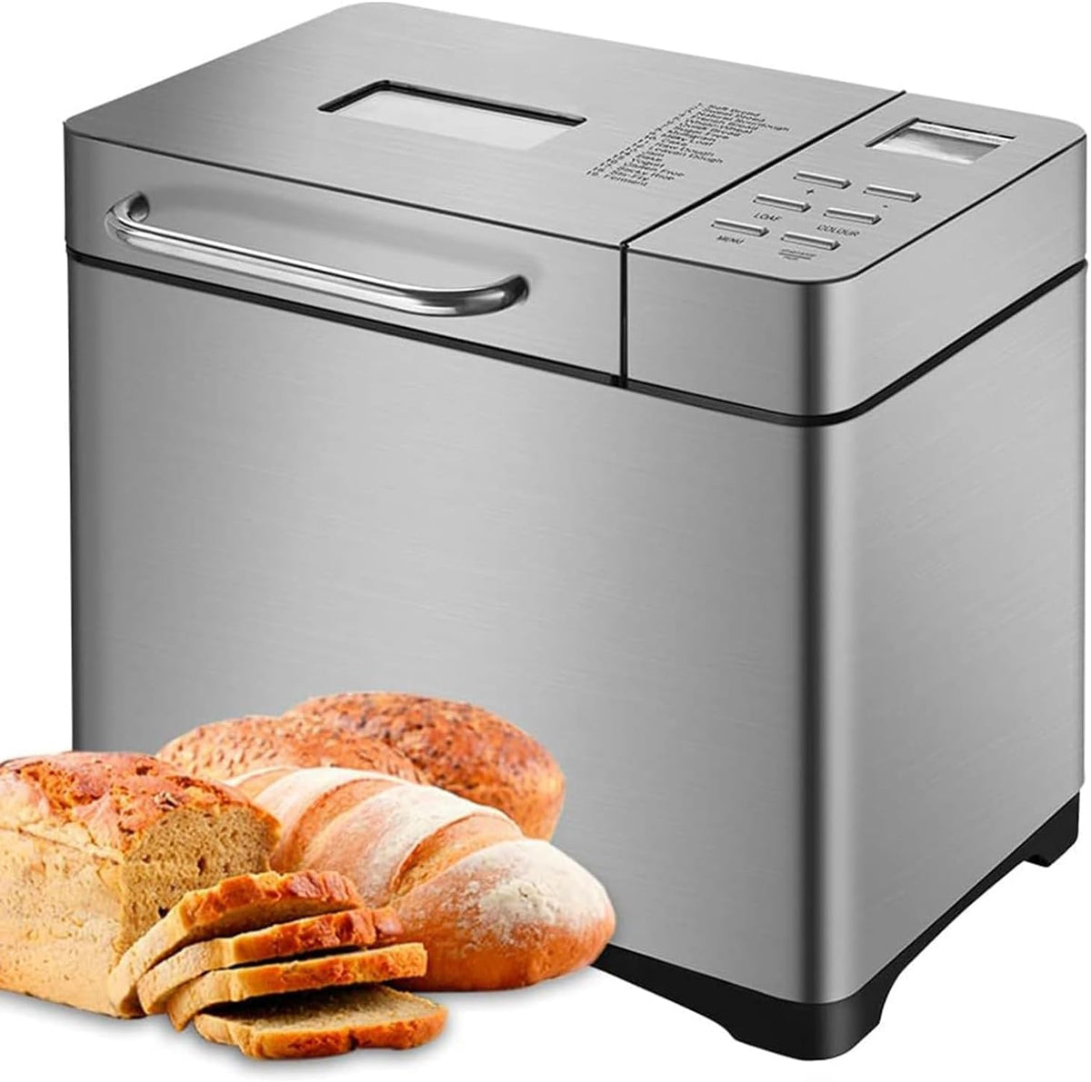 Broodbakmachine Changlkj Automatische, Met 15 Uur Vertragingstimer, Capaciteit Van 2 Lb, 3 Broodmaten En 3 Korstkleuren Optioneel, Voor Brood, Yoghurt